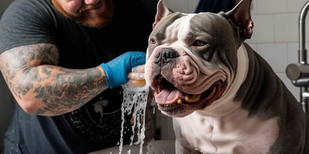 Banho em cachorro Pit Bull e American Bully – Qual a frequência ideal? Banho em cachorro Pit Bull e American Bully - Qual a frequência ideal?