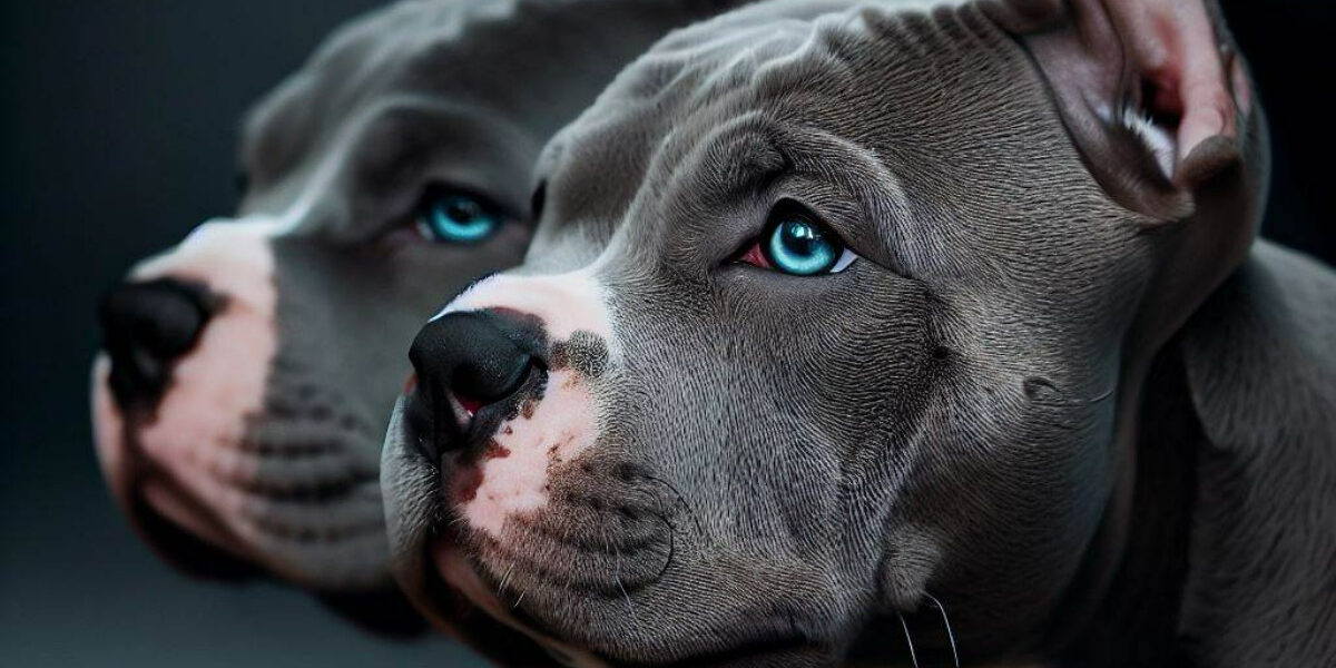 American Bully Blue Cinza Azul Bluenose
